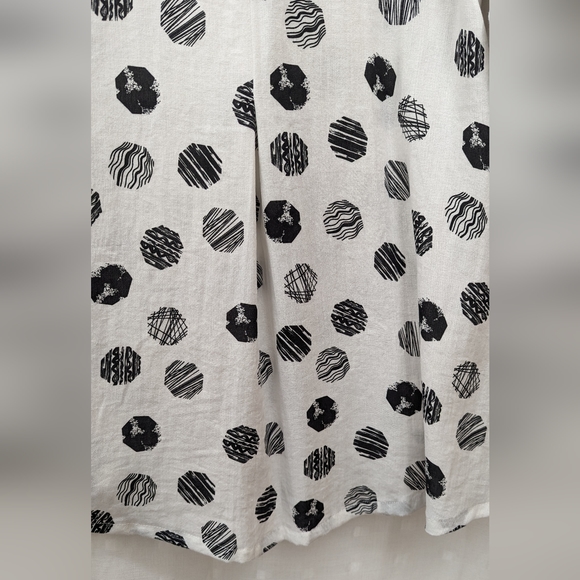 Fridaze 100% Linen Redefined Button Up Shirt Novelty Print Sz S - Picture 6 of 9